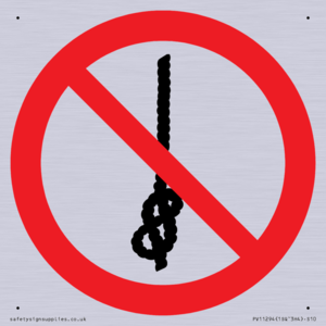 P030 Prohibition: Do not tie knots in rope